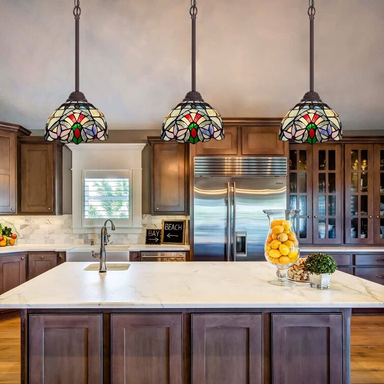 Stained glass pendant online lighting for kitchen